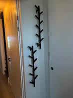 2x verticale kapstok, zwart staal, 80 cm hoog, Huis en Inrichting, Minder dan 100 cm, Metaal, Zo goed als nieuw, Wandkapstok