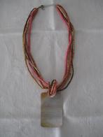 Mooie ketting natuurlijke materialen schelp hout, Sieraden, Tassen en Uiterlijk, Kettingen, Ophalen of Verzenden, Zo goed als nieuw