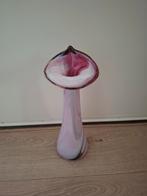 Hele mooie roze glazen vaas, Overige kleuren, Ophalen of Verzenden, Minder dan 50 cm, Glas
