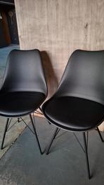 Twee zwarte keukenstoelen zo goed als nieuw, Ophalen, Kunststof, Twee, Zwart