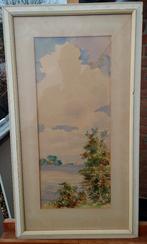 Sjoerd de Vries (1907-1987) Bij de Ee Friesland, ~1950 aqua, Ophalen of Verzenden