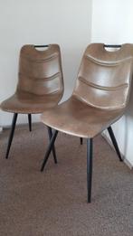 Mooie eetkamerstoel, 2 stuks, Huis en Inrichting, Stoelen, Ophalen, Gebruikt, Bruin, Metaal