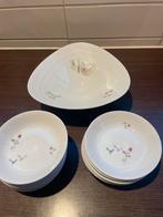 Vintage Servies met vogel en bloem Hutschenreuter, Ophalen of Verzenden