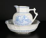 2-delig lampetstel, decor ‘Neptunes’, Société Céramique, Ophalen of Verzenden