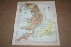 Originele oude geologische kaart Engeland & Wales 1895 !!, Boeken, Atlassen en Landkaarten, Gelezen, Ophalen of Verzenden