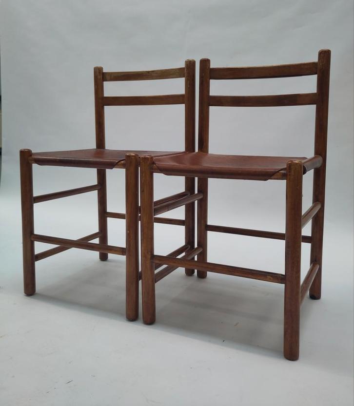 2x eetkamerstoel Ate v Apeldoorn Houtwerk Hattem stoel hout, Huis en Inrichting, Stoelen, Gebruikt, Twee, Hout, Bruin, Ophalen of Verzenden