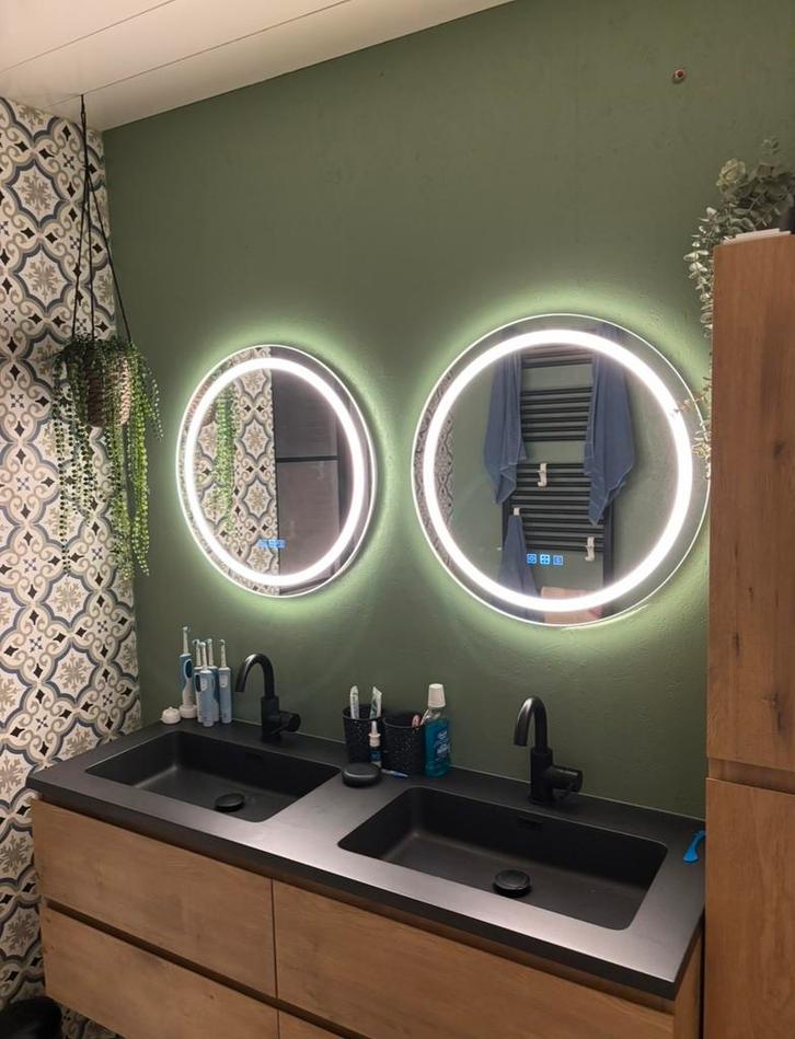 Badkamerspiegel Led, verwarmd (div maten), Huis en Inrichting, Woonaccessoires | Spiegels, Zo goed als nieuw, Minder dan 100 cm