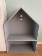 Kinderbureau huisje grijs met lamp, Ophalen, Zo goed als nieuw