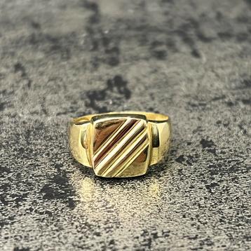 14k gouden zegelring prachtig model beschikbaar voor biedingen