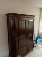 Antieke Walnoot Opbergkast / Jagerskast, Huis en Inrichting, Kasten | Kledingkasten, Ophalen, Gebruikt, Met lade(s), 150 tot 200 cm