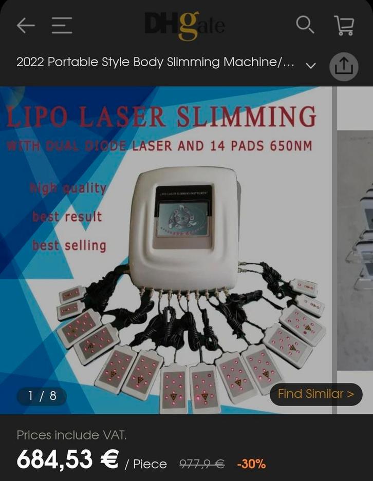 Lipo-laser instrument - Zo goed als nieuw!, Witgoed en Apparatuur, Persoonlijke-verzorgingsapparatuur, Zo goed als nieuw, Overige typen