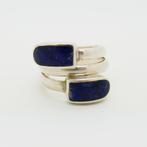 Zilveren ring met Sodaliet, Sieraden, Tassen en Uiterlijk, Ringen, Gebruikt, Verzenden, 17 tot 18, Nvt