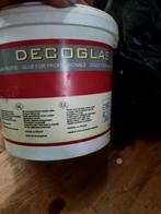 Vliesbehang + Lijm - Restant, Doe-het-zelf en Verbouw, Verf, Beits en Lak, Gebruikt, 5 tot 10 liter, Wit, Ophalen of Verzenden