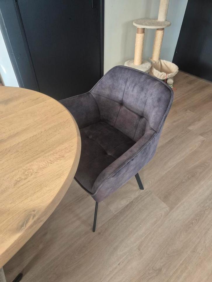Eetkamerstoel, Huis en Inrichting, Stoelen, Zo goed als nieuw, Eén, Stof, Grijs, Ophalen
