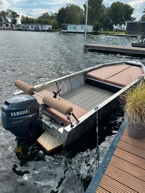 Aluminium boot, Watersport en Boten, Sloepen, Zo goed als nieuw, 6 meter of meer, Buitenboordmotor, Benzine, Aluminium, Ophalen