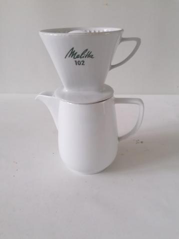 melitta koffiepot met filter nr 102 izgst kleur wit beschikbaar voor biedingen
