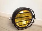 Koplamp geel zwart caferacer bobber scrambler + rooster, Ophalen of Verzenden
