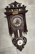 Antieke Willem III wandklok met baro- en thermometer - 1900, Ophalen