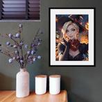 Game print Mercy, schilderij, overwatch poster, kado, Nieuw, Ophalen of Verzenden, A1 t/m A3, Rechthoekig Staand