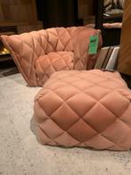 Fauteuil Retro zalm, Huis en Inrichting, Nieuw, 75 tot 100 cm, Minder dan 75 cm, Stof