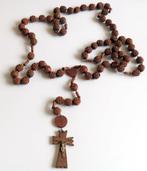 Uit inboedel: Antieke houten lange monnik rozenkrans, incl, Verzenden