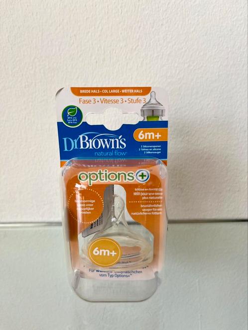 Dr. Brown’s speen options+ natural flow fase 3 nieuw, Kinderen en Baby's, Babyvoeding en Toebehoren, Nieuw, Overige typen, Ophalen of Verzenden