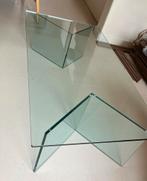 Supermooie degelijke strak design glazen tafel, 100 tot 150 cm, Strak modern design, Minder dan 50 cm, Rechthoekig