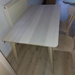 Keukentafel hout Ikea Lisabo met twee stoelen, Huis en Inrichting, Tafels | Eettafels, Ophalen, Gebruikt, 100 tot 150 cm, Vier personen