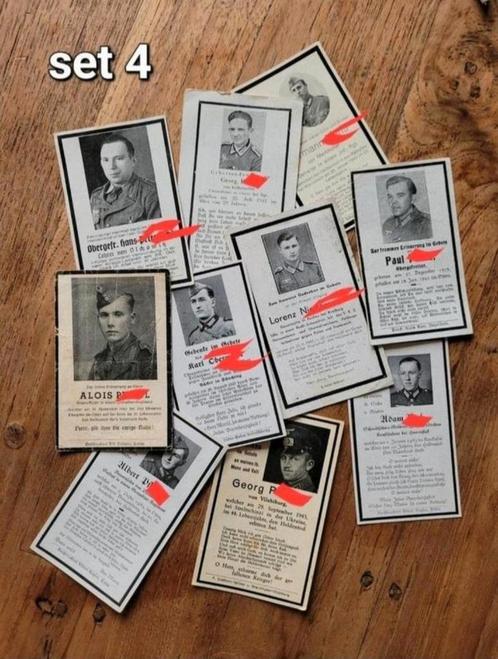 10X duitse ww2 bidprentjes 1943 / deathcards / Sterbebild -4, Verzamelen, Bidprentjes en Rouwkaarten, Bidprentje, Ophalen of Verzenden