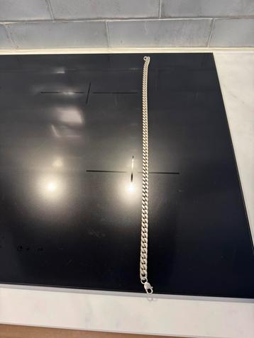 dikke 925 zilveren ketting 50,5 cm lang 10mm breed 141 gram  beschikbaar voor biedingen