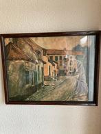 Vintage ( foto ) schilderij Botterecht 23,5 breedte 30,5 cm, Antiek en Kunst, Kunst | Schilderijen | Klassiek, Ophalen