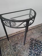 Glazen hoektafel, Huis en Inrichting, Tafels | Bijzettafels, Ophalen of Verzenden