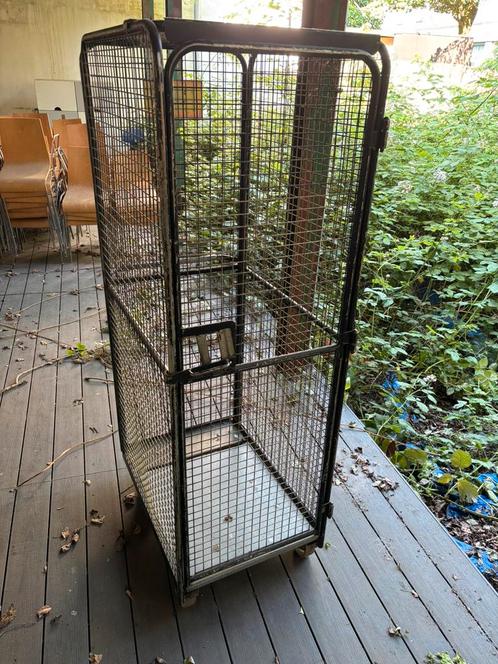 metalen transportkar (rolcontainer / kooi op wielen), Doe-het-zelf en Verbouw, Transportwagens, Transportkar, Ophalen of Verzenden