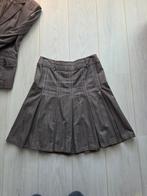 Esprit rok bruin visgraatmotief S 36/38 M blazer plooien nw, Bruin, Ophalen of Verzenden, Zo goed als nieuw, Maat 36 (S)