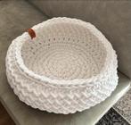 Bobbiny handmade mand kat/kleine hond wit rond 35 cm bodem, Ophalen of Verzenden, Nieuw, Katoen