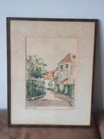 litho Naarden Kerkpad kerkpaadje Bob Brobbel gesigneerd, Antiek en Kunst, Kunst | Litho's en Zeefdrukken, Ophalen