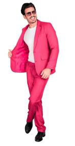 Roze heren kostuum xxl, Overige maten, Ophalen of Verzenden, Kleding, Overige thema's