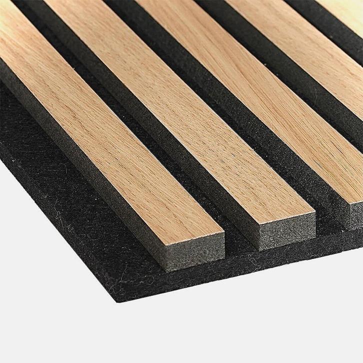 Echte Akoestische wandpanelen wandpaneel licht eiken 280x60, Huis en Inrichting, Woonaccessoires | Wanddecoraties, Nieuw, Ophalen