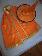 Oranje tovenaars cape met sterren., Ophalen of Verzenden, Nieuw, 104 of kleiner, Jongen of Meisje