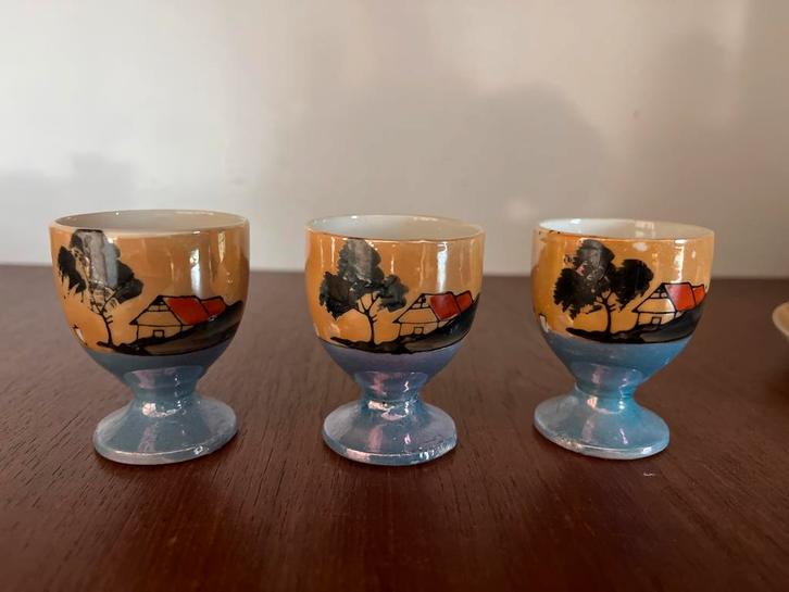 Dresden Porselein Eierdopjes Set, Antiek en Kunst, Antiek | Keramiek en Aardewerk, Ophalen of Verzenden