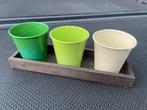 Leuke Kweekpotjes Set, Tuin en Terras, Bloempotten, Ophalen, Gebruikt, Rond, Binnen