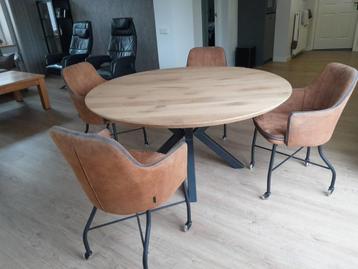 Ronde Eiken eettafel tafel | scherpste prijs van Nederland beschikbaar voor biedingen