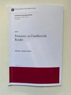 Personen- en familierecht reader uva, Verzenden, Zo goed als nieuw