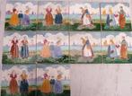 antieke tegels Hollands landschap folklore dames 160, Verzenden