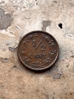1/2 cent 1885 Willem III, mooie kwaliteit, Postzegels en Munten, Munten | Nederland, Ophalen of Verzenden, Koning Willem III, Overige waardes