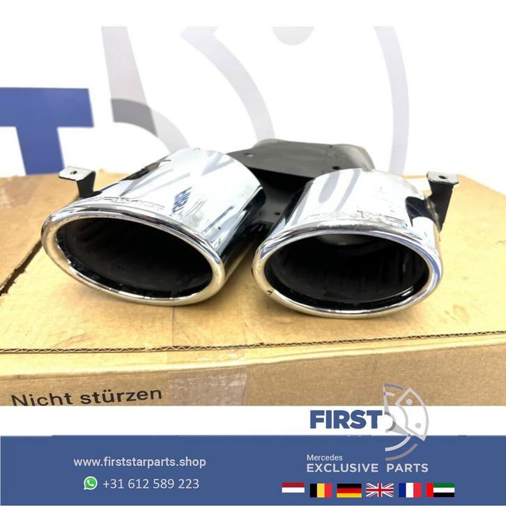 W177 V177 W118 A45S CLA45S AMG UITLAATSIERSTUKKEN SET CHROOM, Auto-onderdelen, Uitlaatsystemen, Mercedes-Benz, Gebruikt, Ophalen of Verzenden