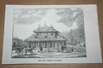 Antieke gravure - Villa Peking te Baarn - 1841 !!