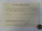 Taff Vale railway Compagnie 13-8-1897 document, Gebruikt, Ophalen of Verzenden, Trein, Kaart of Prent