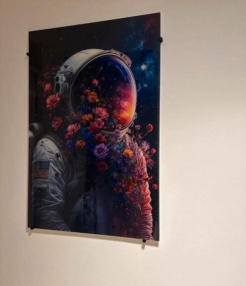Plexiglas schilderij astronaut 80x120cm, Antiek en Kunst, Kunst | Schilderijen | Abstract, Ophalen