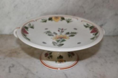 Vintage bonbonschaal m voetje plateau Regina Delfts gekleurd, Antiek en Kunst, Curiosa en Brocante, Ophalen of Verzenden